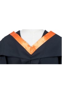 訂印香港樹仁大學學士社會工作業畢業袍 黑色方帽 橘色色肩帶披肩 DA240